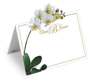 Orchid Die Cut Personalized Place Cards